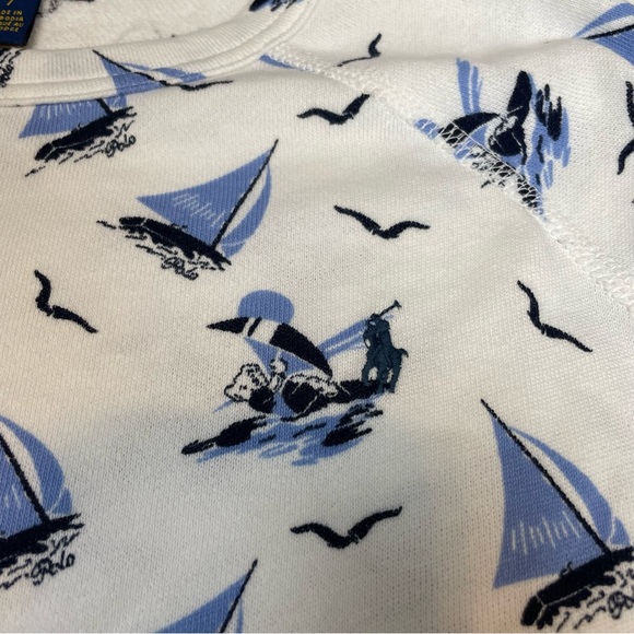 Polo Ralph Lauren Polo Bear Spa Terry Sweatshirt and Shorts Set Size 7 - Picture 3 of 10